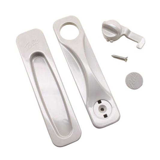 Sliding Door Flat Screen Handle and Strike Kit, Plastic - Champagne
