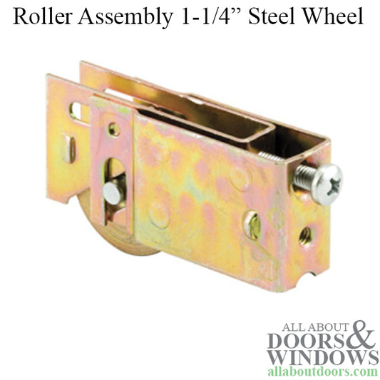 Sliding Patio Door Roller With Adjustable Steel Housing 1.25 Inch Steel Wheel