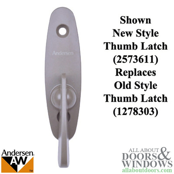 Andersen Window - Prefinished Terratone Doors - Inside 2 Panel Thumb Latch - Stone - Andersen Window - Prefinished Terratone Doors - Inside 2 Panel Thumb Latch - Stone