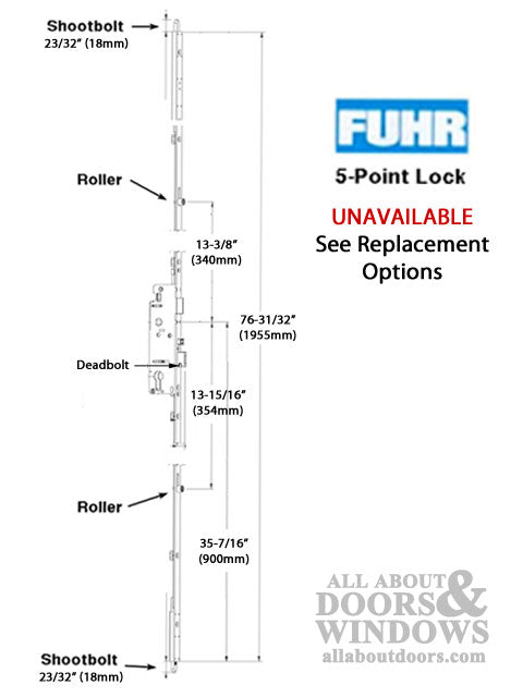 Fuhr/Caradco Roller/Shoot Version, Active 35-1/2 inch Handle Height - See Replacement Option - Fuhr/Caradco Roller/Shoot Version, Active 35-1/2 inch Handle Height - See Replacement Option