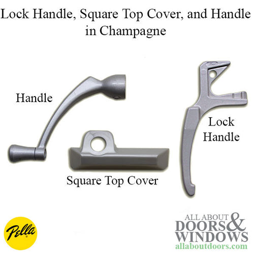 Hardware Pack, Square Top Cover, Handle, Old Style, Lock Handle, Left Hand - Choose Color - Hardware Pack, Square Top Cover, Handle, Old Style, Lock Handle, Left Hand - Choose Color