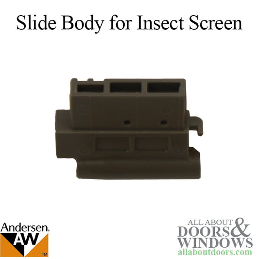 Andersen Frenchwood Gliding Doors - Slide Body - Retractable Insect Screen - Left - Terratone