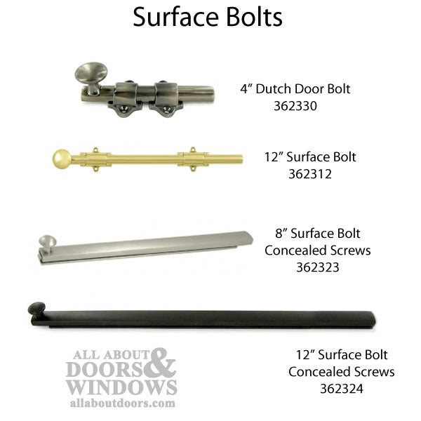 4'' Dutch Door Bolt, Heavy Duty, Solid Brass - Choose Finish - 4'' Dutch Door Bolt, Heavy Duty, Solid Brass - Choose Finish