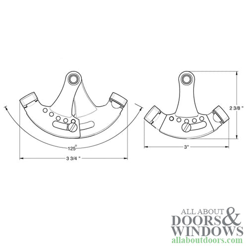 Adjustable Hinge Pin Stop, Solid Brass  - Choose Finish - Adjustable Hinge Pin Stop, Solid Brass  - Choose Finish