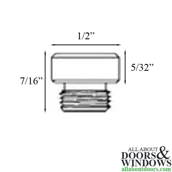 Baldwin 1035-TIP Button Tip Pair for Square Corner Hinge - Polished Brass - Baldwin 1035-TIP Button Tip Pair for Square Corner Hinge - Polished Brass