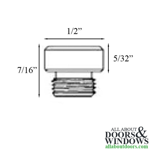 Baldwin 1035-TIP Button Tip Pair for Square Corner Hinge - Polished Brass - Baldwin 1035-TIP Button Tip Pair for Square Corner Hinge - Polished Brass