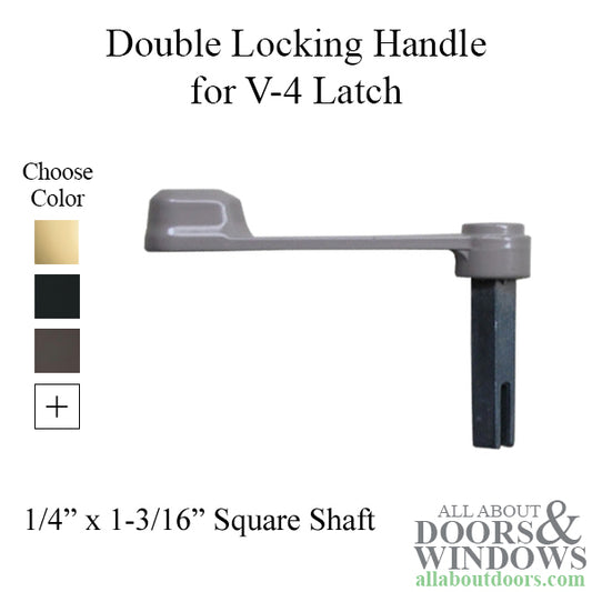 Milgard V-4 Latch, Double Locking handle 1-7/16 thick Door - Choose Color