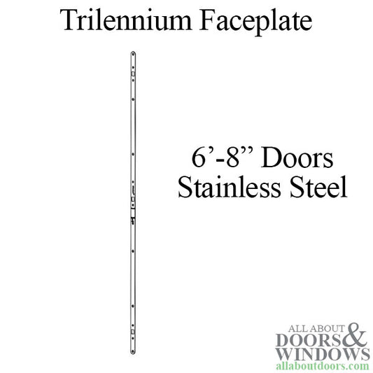 Trilennium Faceplate for 6-8 Lock - Stainless Steel