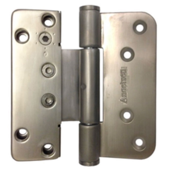 Andersen 200 Series  Vertical Adjustable  Set  Hinge  Right  Satin Nickel - Andersen 200 Series  Vertical Adjustable  Set  Hinge  Right  Satin Nickel
