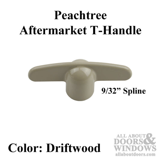 Peachtree Window T- Handle  9/32 Spline - Driftwood