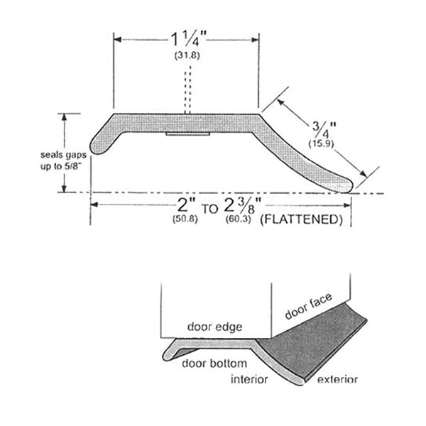 Garage Door Weatherstrip, Foam Style 10' Roll - Black - Garage Door Weatherstrip, Foam Style 10' Roll - Black