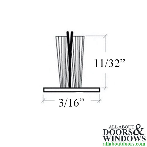 Weatherstrip For Doors and Windows .187 Inch T Backing .350 Inch Fuzzy Pile Choose Color - Weatherstrip For Doors and Windows .187 Inch T Backing .350 Inch Fuzzy Pile Choose Color