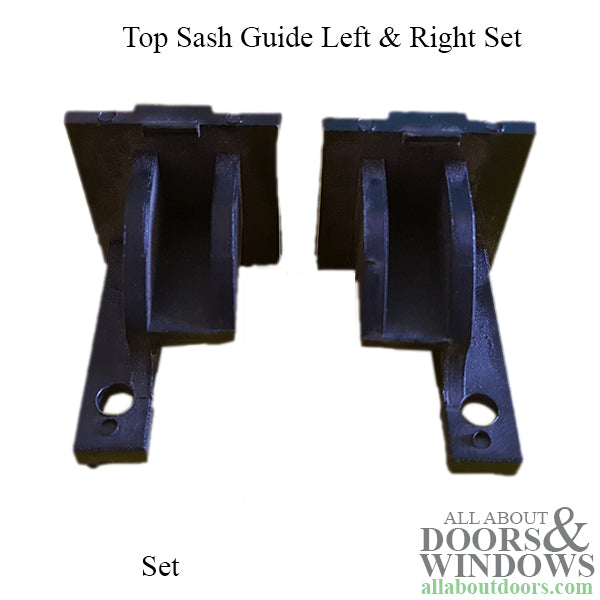 Top Sash Guide Left & Right Set - Black - Top Sash Guide Left & Right Set - Black