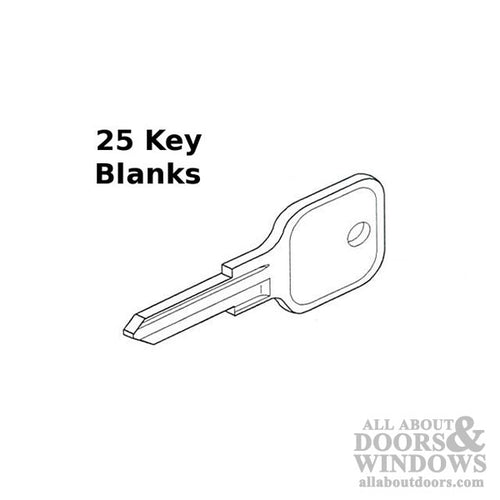 Key Blanks For Locking T & L-Handles - Key Blanks For Locking T & L-Handles