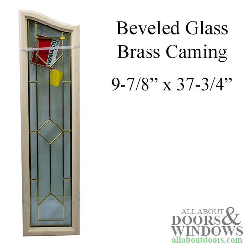 Curved Top, Leaded, Beveled Glass, Brass Caming 8 x 33-3/4 x 36 - Curved Top, Leaded, Beveled Glass, Brass Caming 8 x 33-3/4 x 36