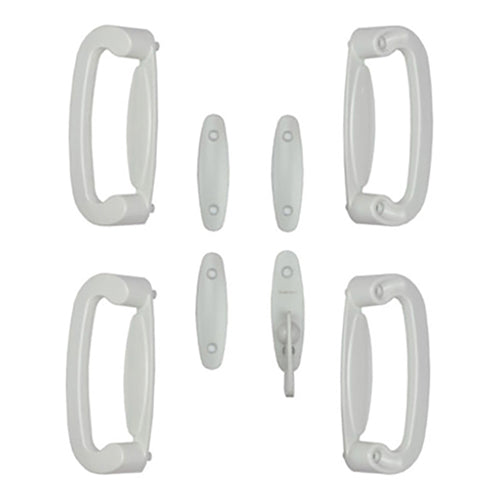 Andersen 4 Panel Gliding Door Tribeca Interior/Exterior Hardware Set - White - Andersen 4 Panel Gliding Door Tribeca Interior/Exterior Hardware Set - White