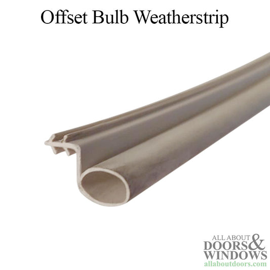 Bulb Weatherstrip, .250 Offset Leg with Barbs, Casement & Double Hung Windows