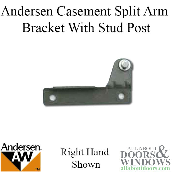 Andersen Window - Split Arm Bracket With Stud post 7198-14 - R H - Andersen Window - Split Arm Bracket With Stud post 7198-14 - R H