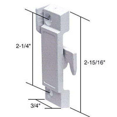 Sash / Cam Lock - Vinyl and Aluminum Sash Hardware, Diecast - Right Hand - White - Sash / Cam Lock - Vinyl and Aluminum Sash Hardware, Diecast - Right Hand - White