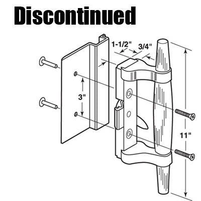 DISCONTINUED - Handle Set - Sliding Patio Door, International - Clamp Latch - Aluminum