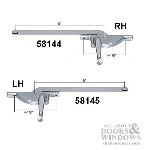 Hope Operator, 9 Arm, 4-1/8 Screws, Right Hand Casement - Choose Color - Hope Operator, 9 Arm, 4-1/8 Screws, Right Hand Casement - Choose Color