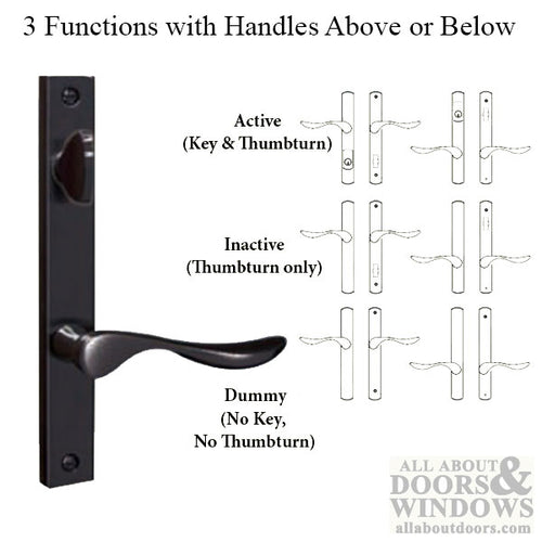 G-U Venice Handle and 30mm Plate Series, Zamac, Inactive, Thumbturn Only (Handles DO Move), Choose Color - G-U Venice Handle and 30mm Plate Series, Zamac, Inactive, Thumbturn Only (Handles DO Move), Choose Color