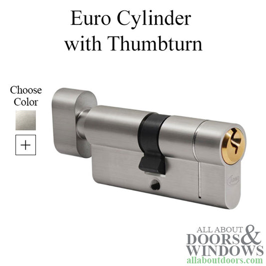 45/45 Euro Profile Cylinder with oval knob, Y1 keyway