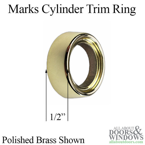 Marks Cylinder Trim Ring for Storm Doors and Security Doors - Marks Cylinder Trim Ring for Storm Doors and Security Doors