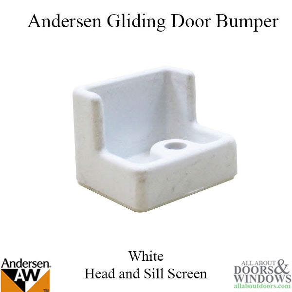 Andersen Window - Perma Shield Gliding Door - Door Bumper,  Head & Sill Screen, 3 Panel - White - Andersen Window - Perma Shield Gliding Door - Door Bumper,  Head & Sill Screen, 3 Panel - White