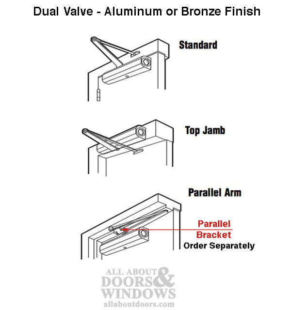 Grade 3 Streamline Commercial Door Closer with Back-check, Spring size 5 - Grade 3 Streamline Commercial Door Closer with Back-check, Spring size 5