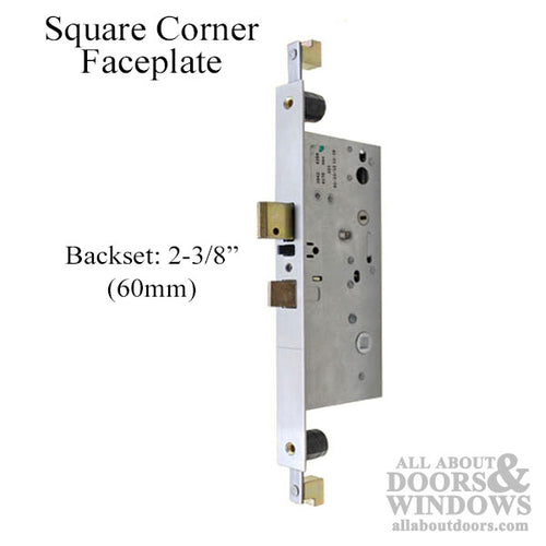 Active Concealed Rod Version 60mm Mortise Lock - Square Face - Active Concealed Rod Version 60mm Mortise Lock - Square Face