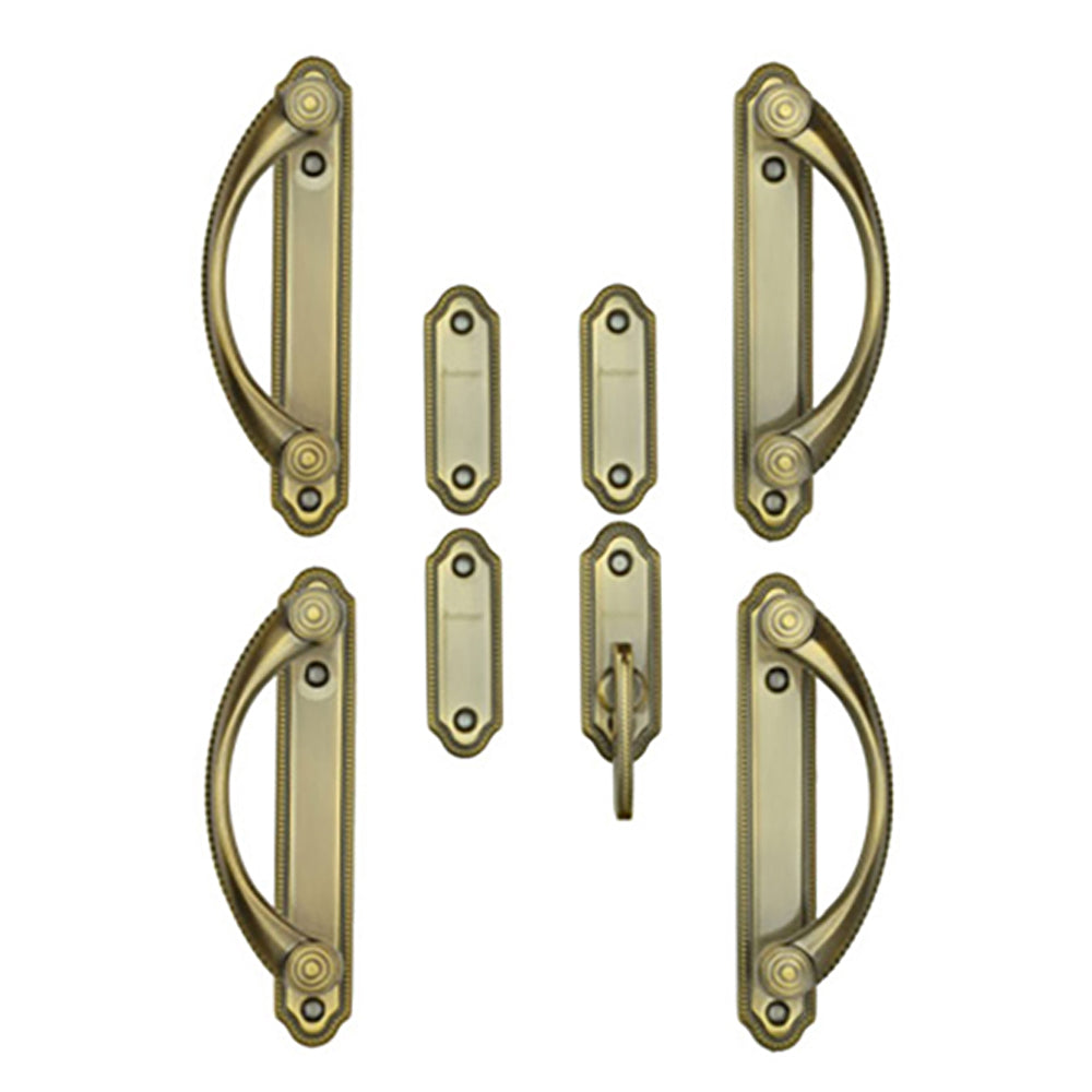 Andersen Whitmore 4-Panel Gliding Door Interior/Exterior Hardware Set - Antique Brass - Andersen Whitmore 4-Panel Gliding Door Interior/Exterior Hardware Set - Antique Brass
