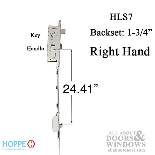 Hoppe HLS7 Lower Assembly, Active Swinghook 1-3/4" backset Hook @ 24.41"  Right Hand