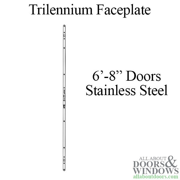 Trilennium Faceplate for 6-8 Lock - Stainless - Trilennium Faceplate for 6-8 Lock - Stainless