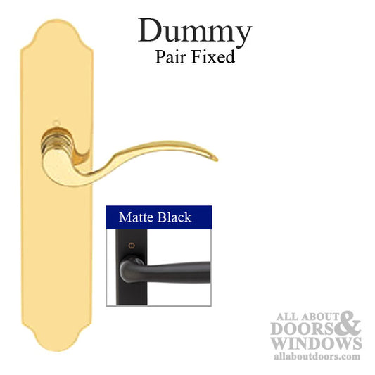 Lock Trim; Munchen M112PL / 3965N, Dummy Pair Door - Matte Black