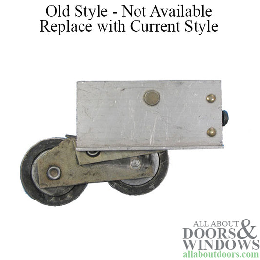 Tandem Roller Assembly for Sliding Patio Door with Aluminum Housing 1.5 Inch Nylon Ball Bearing Wheel Diameter