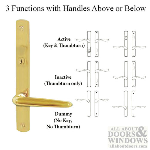 G-U Torino Handle and 30mm Plate Series, Solid Brass, Active, Key and Thumbturn (Handle Below Cylinder), Choose Color - G-U Torino Handle and 30mm Plate Series, Solid Brass, Active, Key and Thumbturn (Handle Below Cylinder), Choose Color