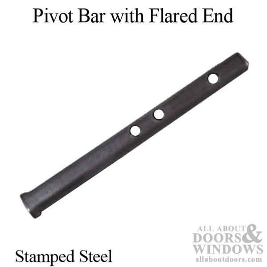 Pivot Bar, 3-1/2", 3 Holes, Flared End, Stamped Steel