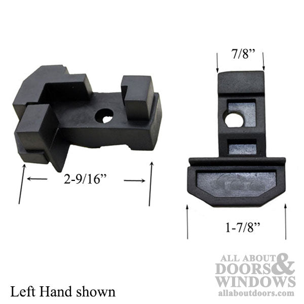 Astragal Boot, Bottom of double door, Left Hand - Black - Astragal Boot, Bottom of double door, Left Hand - Black