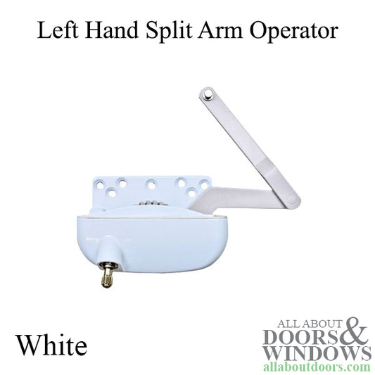 Left Hand Split Arm Casement Operator - White