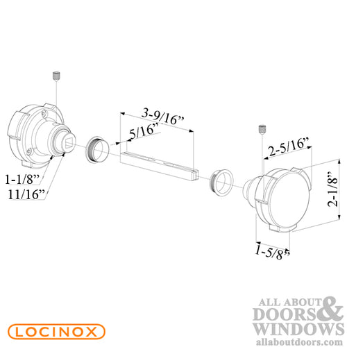 Locinox Childproof Knobset for Gates, Swimming Pools - Locinox Childproof Knobset for Gates, Swimming Pools