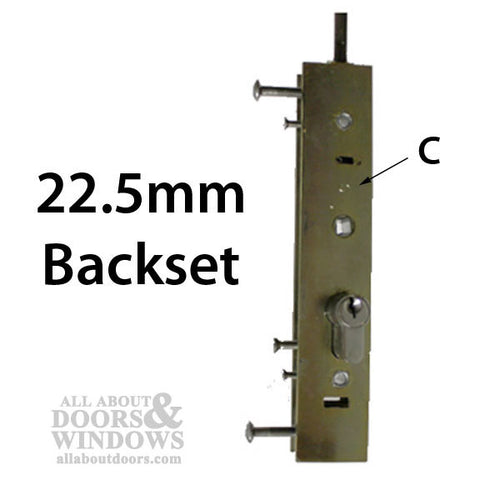 Certainteed Sliding Door Lock 22.5mm - Euro Style Multi 2-point Lock - Certainteed Sliding Door Lock 22.5mm - Euro Style Multi 2-point Lock