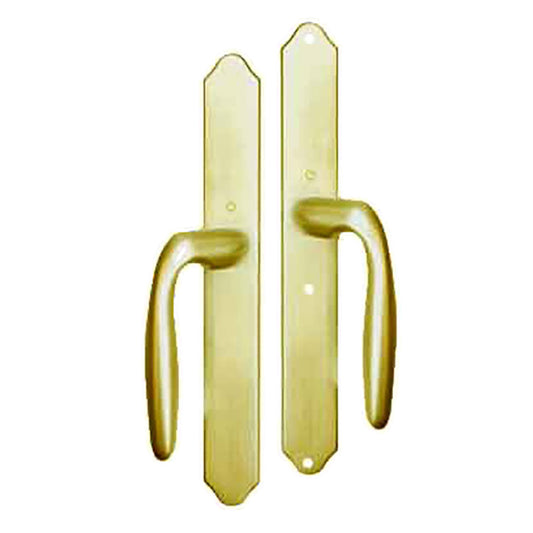 HOPPE HLS 9000 Sliding Door Handle Set with Verona Lever Fixed Dummy Resista Brass