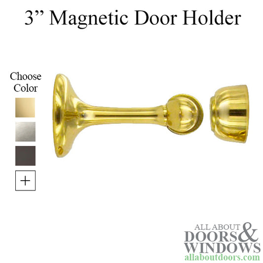 3'' Magnetic Door Holder Round Base - Choose Finish