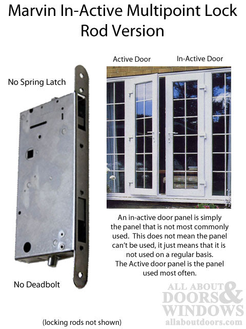 Marvin In-Active Multi-Point Lock  2-3/8 Backset , Rod Version - Marvin In-Active Multi-Point Lock  2-3/8 Backset , Rod Version