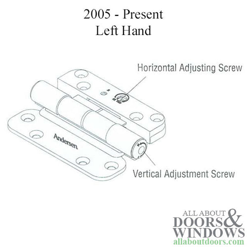 Andersen Single Hinge, Left Hand (2005-Present) - Brassy Gold Tone -Blemished - Andersen Single Hinge, Left Hand (2005-Present) - Brassy Gold Tone -Blemished