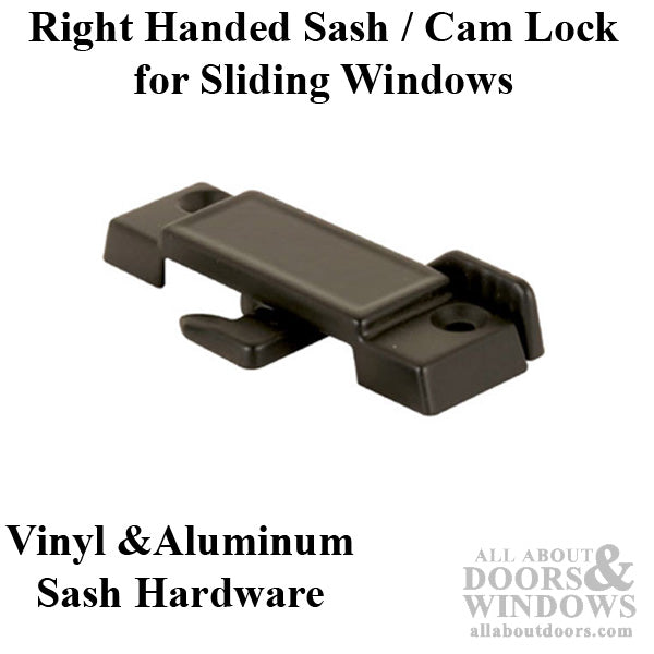Sash/Cam Lock - Vinyl and Aluminum Sash Hardware, Diecast - Right Hand - Black - Sash/Cam Lock - Vinyl and Aluminum Sash Hardware, Diecast - Right Hand - Black