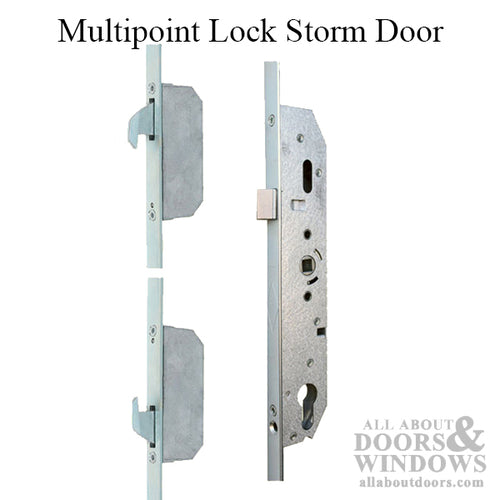 Storm Door MP Lock with Top and Bottom Hooks and Spring latch - Storm Door MP Lock with Top and Bottom Hooks and Spring latch