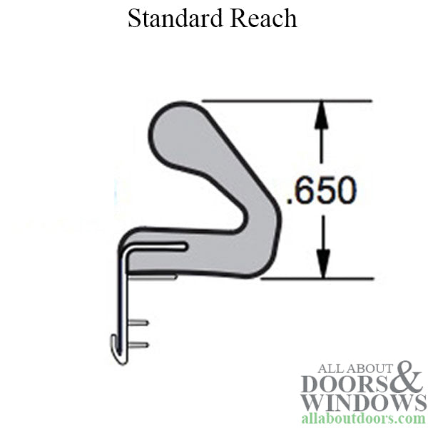 Door Jamb Weatherstrip, 96 inch Standard Stick, Choose Color - Door Jamb Weatherstrip, 96 inch Standard Stick, Choose Color