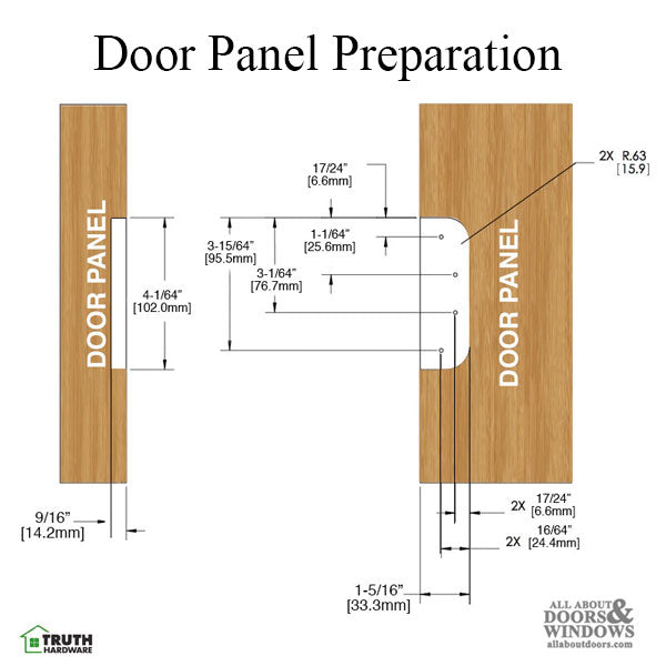 Truth Sentry Hinged Door Adjustable Set Hinge, Right Hand Outswing / Left Hand Inswing, 4 x 4 inches, Choose Color - Truth Sentry Hinged Door Adjustable Set Hinge, Right Hand Outswing / Left Hand Inswing, 4 x 4 inches, Choose Color